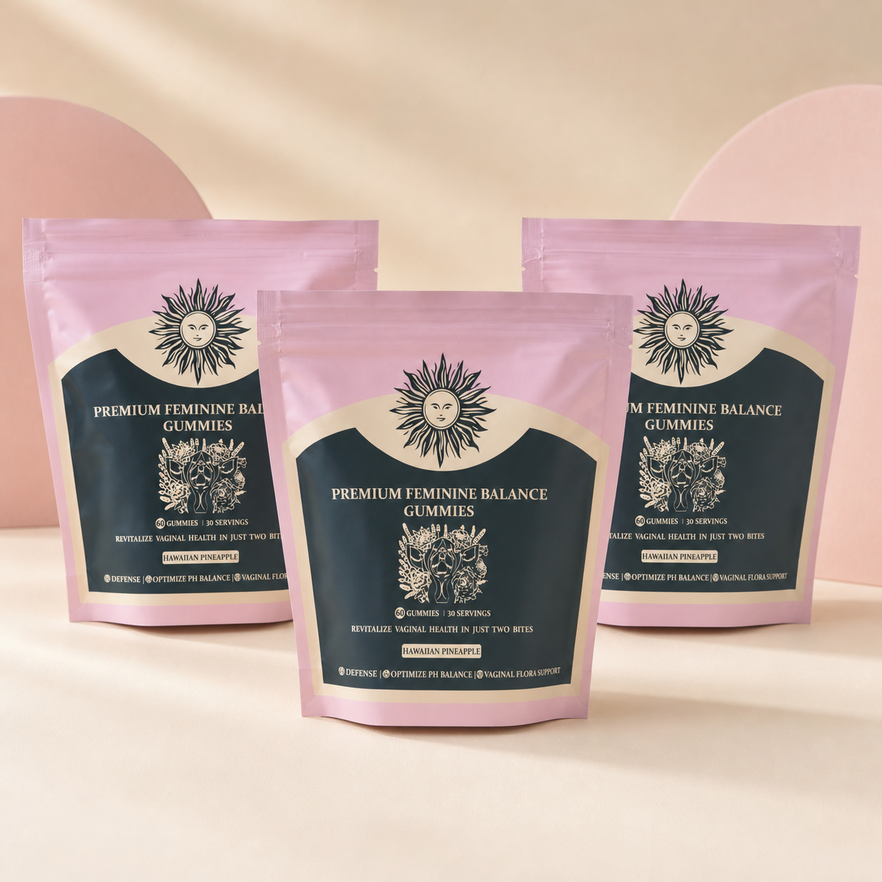 Three packs of Feminine Balance Gummies